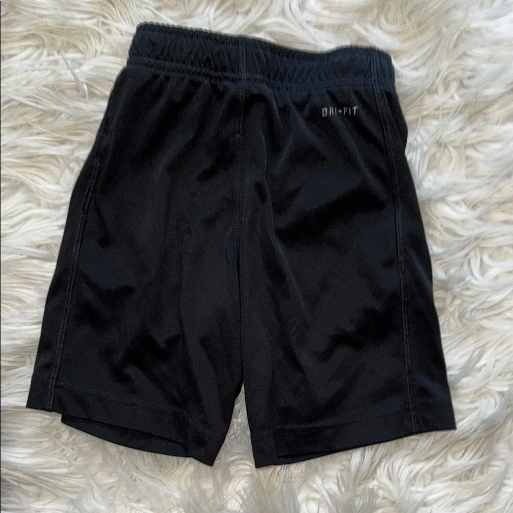 Boys' Nike Black Shorts with Silver Logo